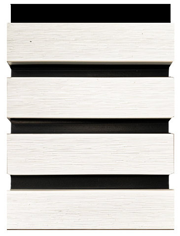 Akustikpaneele Outdoor aus WPC | Holzdekor in Weiß | 2350 x 219 x 26 mm