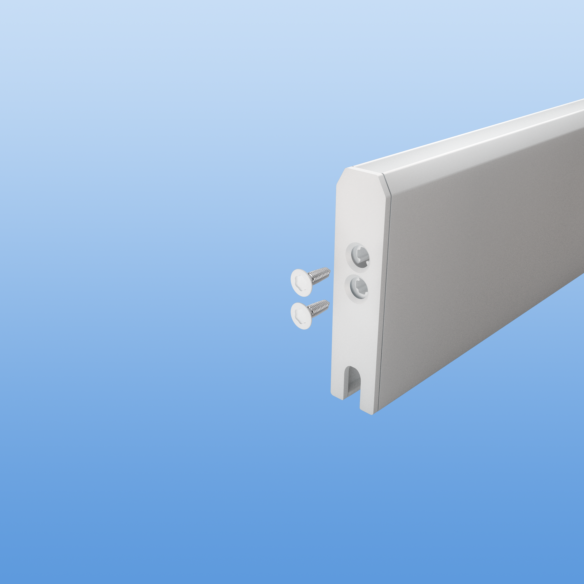 Endkappen - Set für Laufwagenprofil in Weiß - 8mm ESG