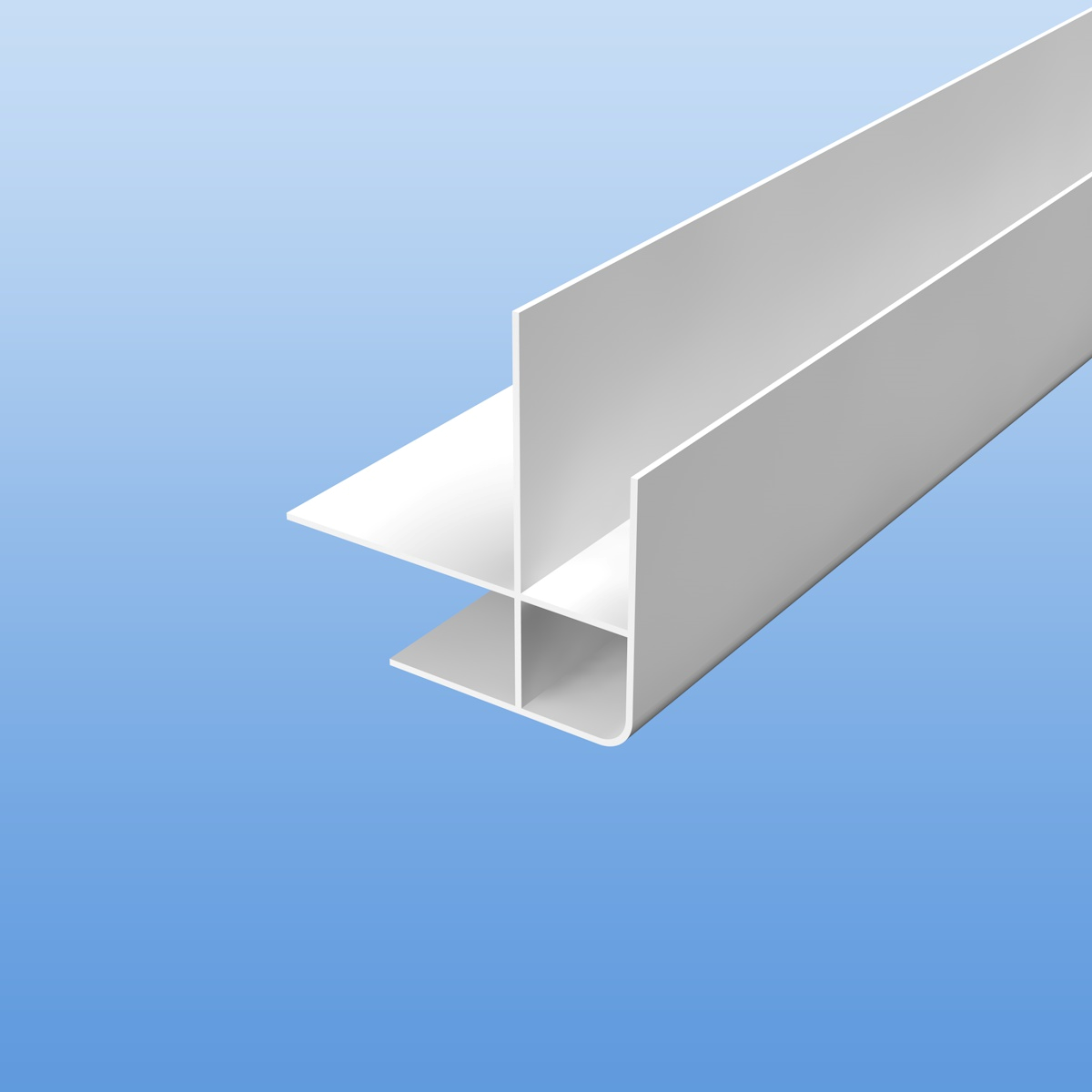 Stöckel Eckprofil 1739 aus PVC in weiß für 17mm Fassadenprofile