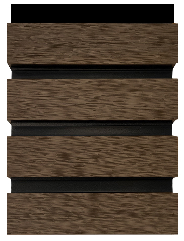 Akustikpaneele Outdoor aus WPC | Holzdekor in Braun | 2350 x 219 x 26 mm