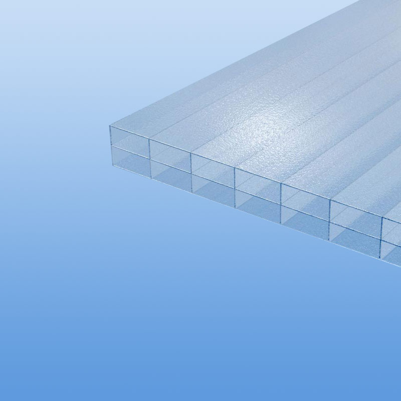 Stegplatten aus Polycarbonat klar Eiskristall 16 mm