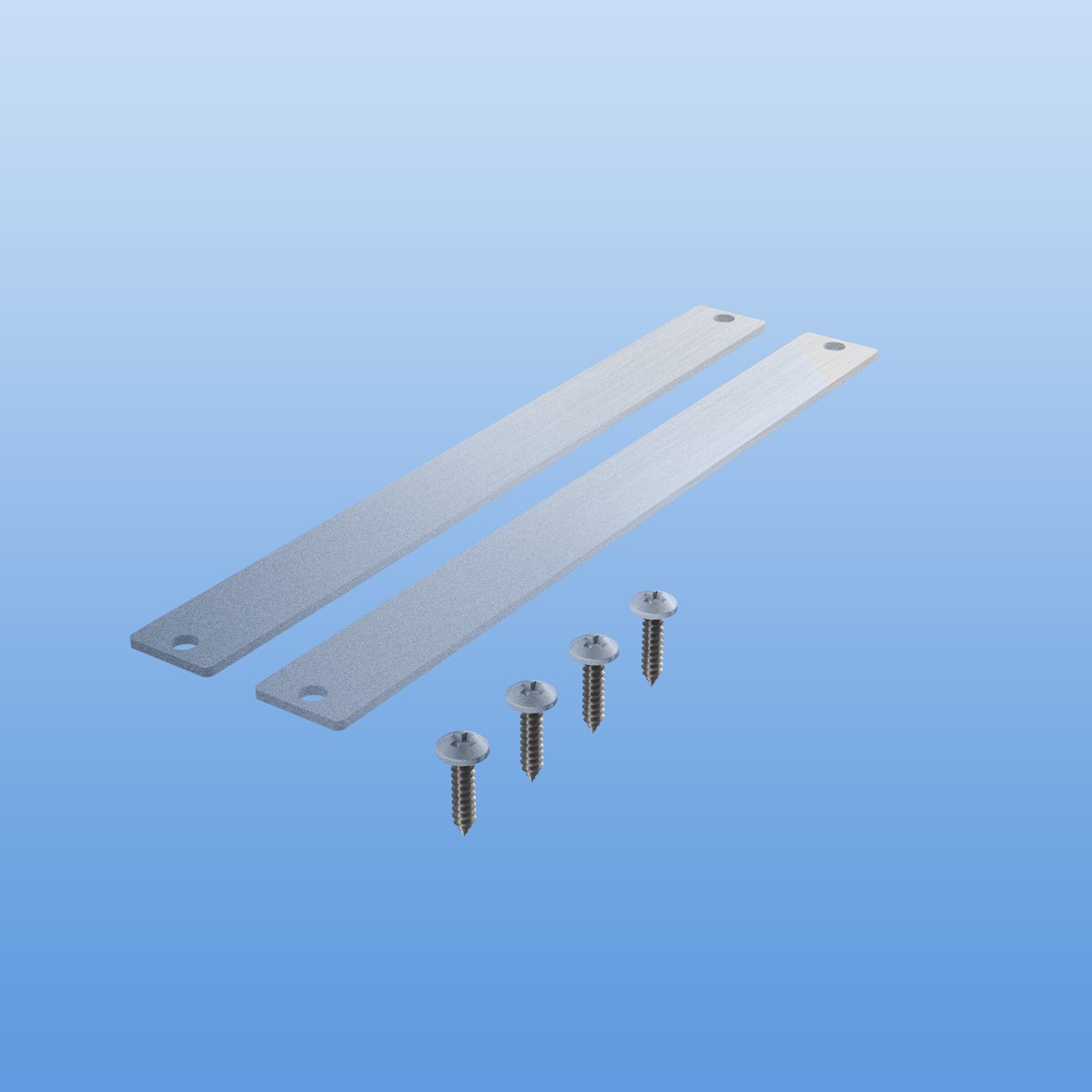 Endkappen - Set für 150 mm breite Balkonbretter aus Aluminium in blank / unbeschichtet