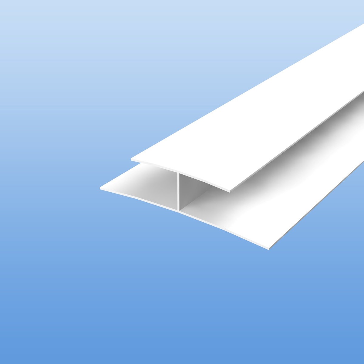 Stöckel H-Profil 1737 aus PVC in weiß für 17mm Fassadenprofile
