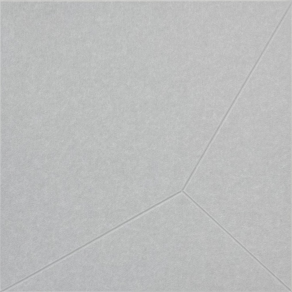 Filz Pad aus recyceltem PET | Modular Wall von Jangal | Geometric cut | Cashmere Grey | Grau | 520 x 520mm