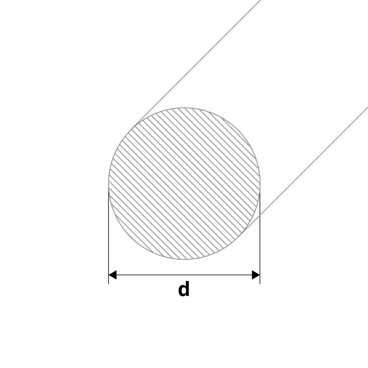 Rundstange aus Aluminium | pressblank | 50mm