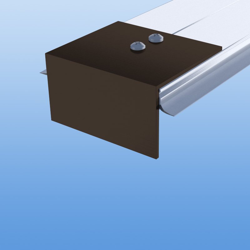 Glashaltewinkel für 12mm Glas / VSG in Braun