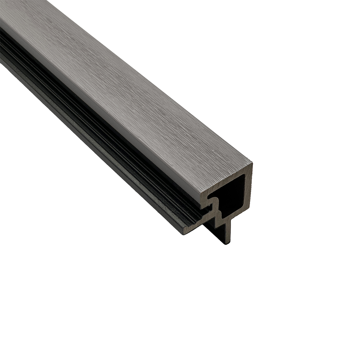 Außenecke für Akustikpaneele Outdoor aus WPC | Holzdekor in Grau | 2350 x 57 x 57 mm 