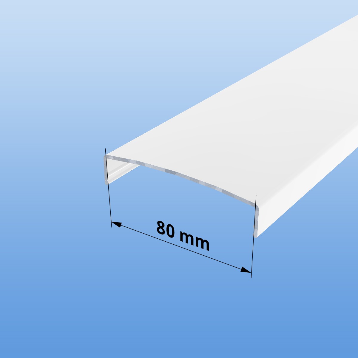 Durch einen Klemmdeckel in Weiß wird eine Überdachung optisch aufgewertet, da die Schraubenköpfe durch den Klemmdeckel verdeckt werden. 