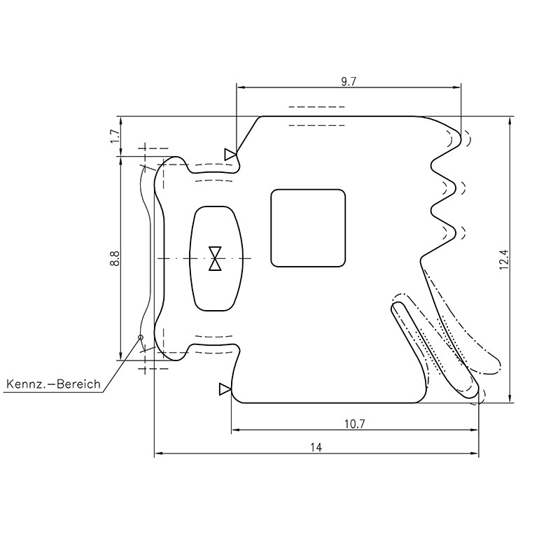 Zeichnung - Kombigummi für 8 mm Platten