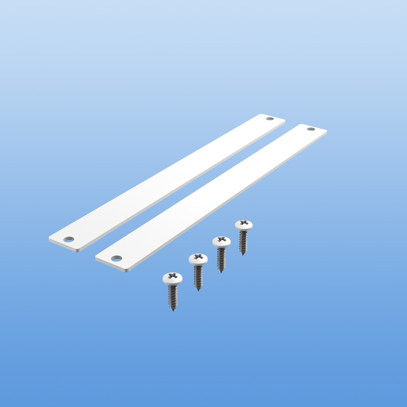 Endkappen - Set für 100 mm breite Balkonbretter aus Aluminium in weiß
