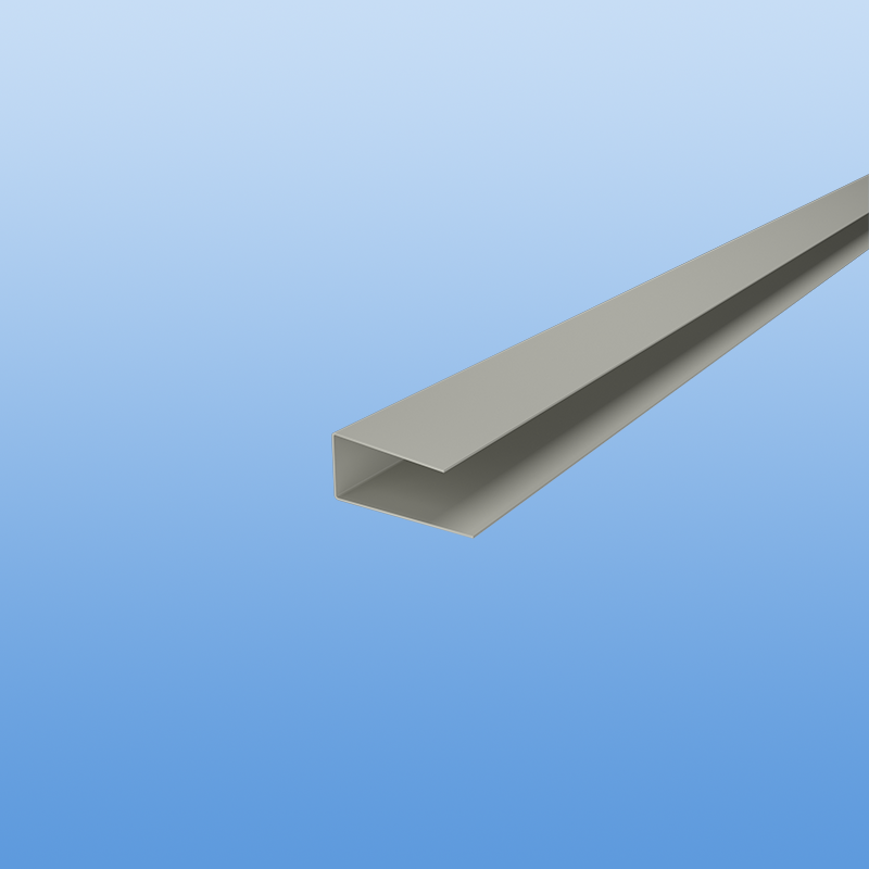 U-Profil aus PVC in grau für 17mm Fassadenprofile