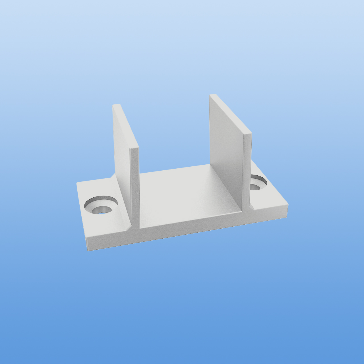 Wandflansch für 30 x 30 x 2 mm Vierkantrohr | ohne Bohrung | Grau