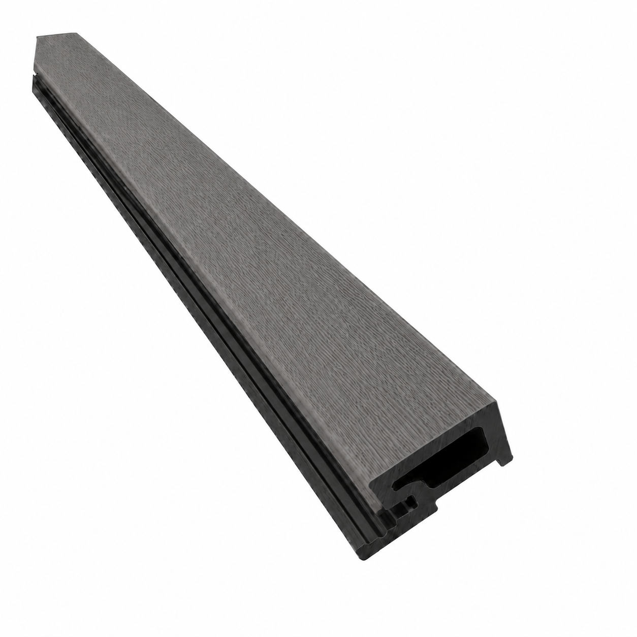 Anfangsleiste für Akustikpaneele Outdoor aus WPC | Holzdekor in Grau | 2350 x 57 x 26 mm