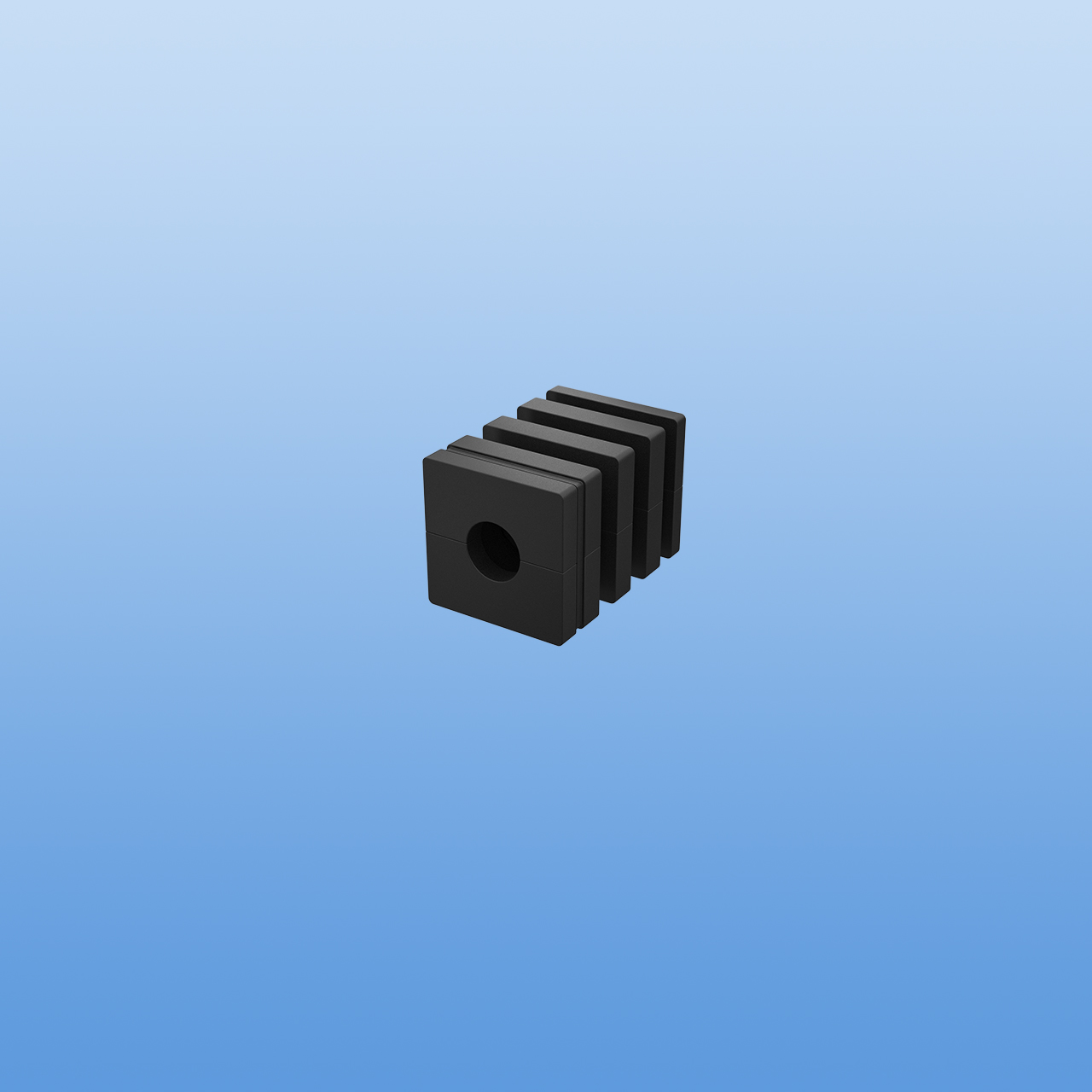 Expanderverbinder für 30 x 30 x 2 Vierkantrohr | Schraubverbinder | Schwarz