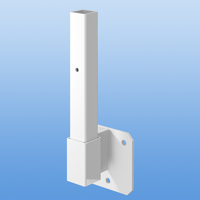 Vorsatz-Konsole für Balkongeländer System in Weiß - eckig