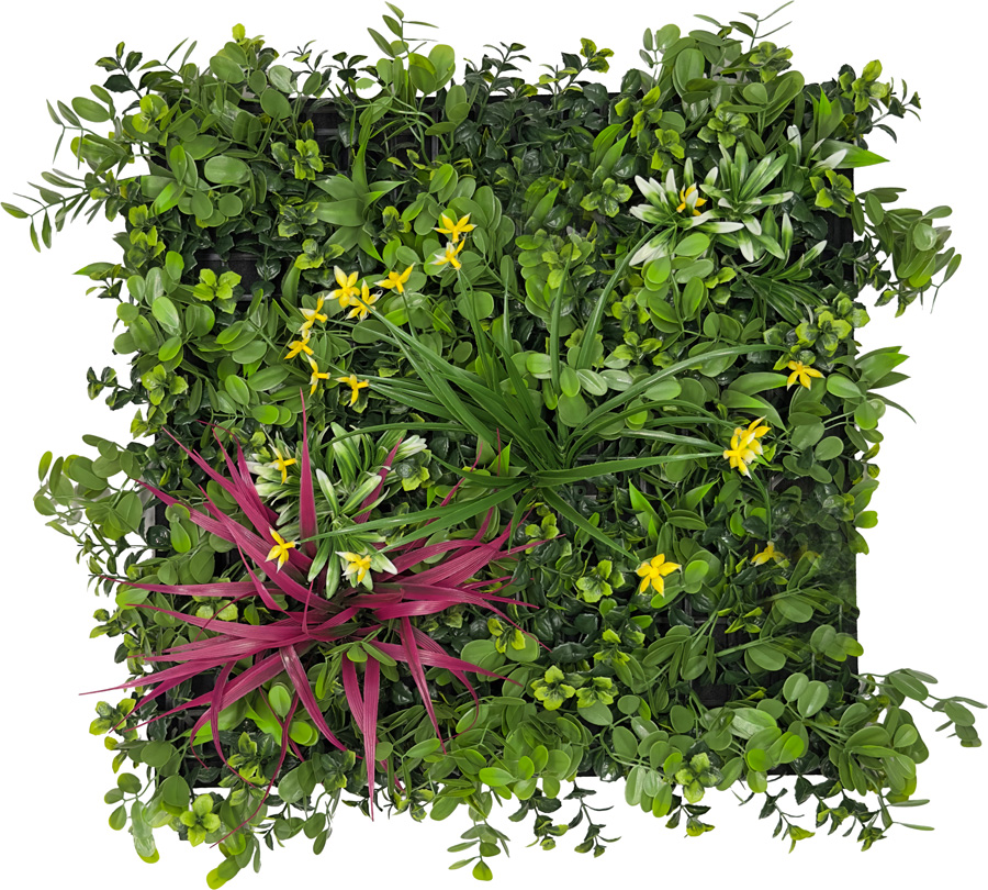 Design Flora Wandpaneel | Modular Wall von Jangal | Pure Jungle Mixed Flora | 520 x 520mm