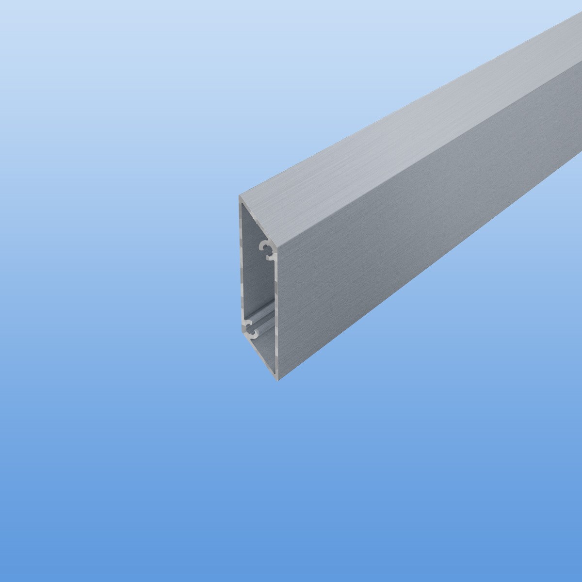 Rhombusprofil aus Aluminium 16mm in blank / unbeschichtet - Sichtfläche 53mm