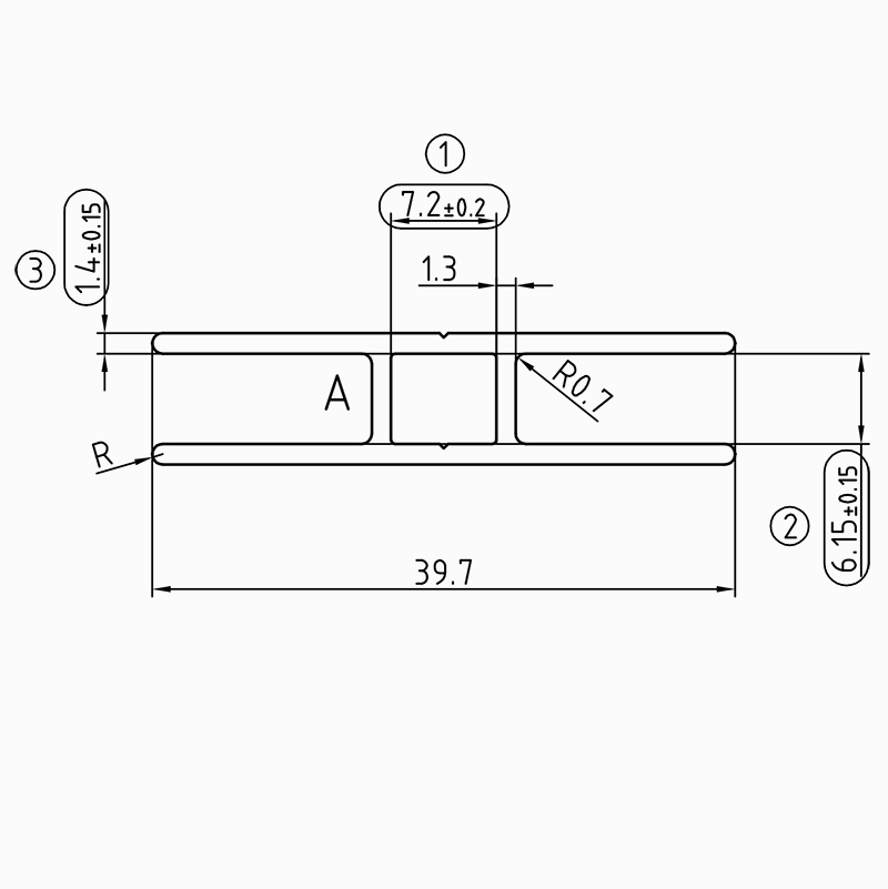 Zeichnung - H-Profil für 6 mm Platten