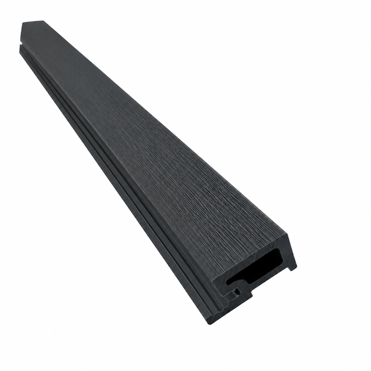 Anfangsleiste für Akustikpaneele Outdoor aus WPC | Holzdekor in Anthrazit | 2350 x 57 x 26 mm