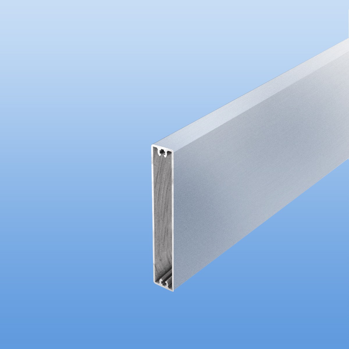 Balkonbretter aus Aluminium 100 mm breit in blank / unbeschichtet