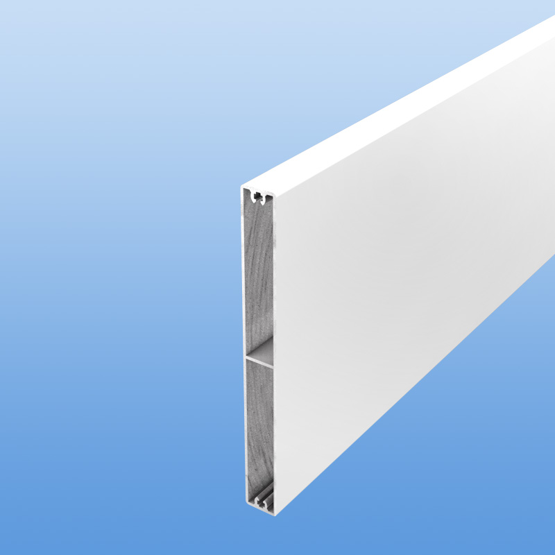 Zaunplanke aus Aluminium 150 mm breit in weiß