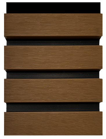 Akustikpaneele Outdoor aus WPC | Holzdekor in Hellbraun | 2350 x 219 x 26 mm