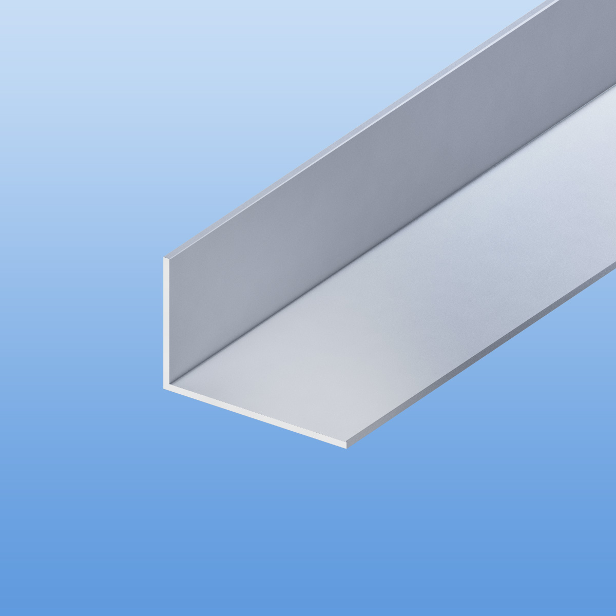 Winkel aus Aluminium | silber eloxiert | 40 x 60 x 2 mm