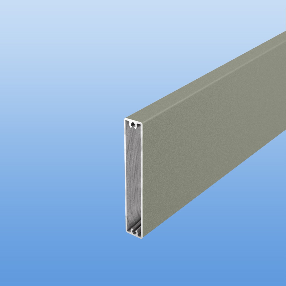 Balkonbretter aus Aluminium 100 mm breit in Grau (RAL 7030)