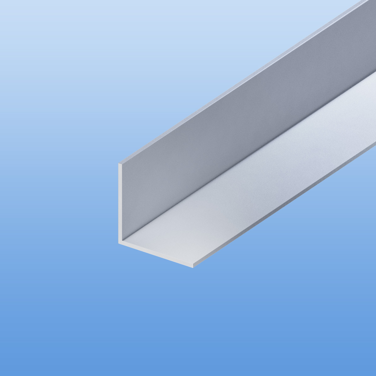 Winkel aus Aluminium | silber eloxiert | 20 x 20 x 2 mm