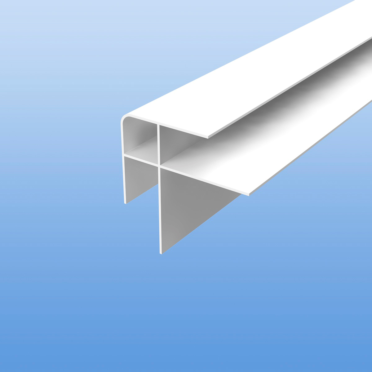 Stöckel Eckprofil 1739 aus PVC in weiß für 17mm Fassadenprofile