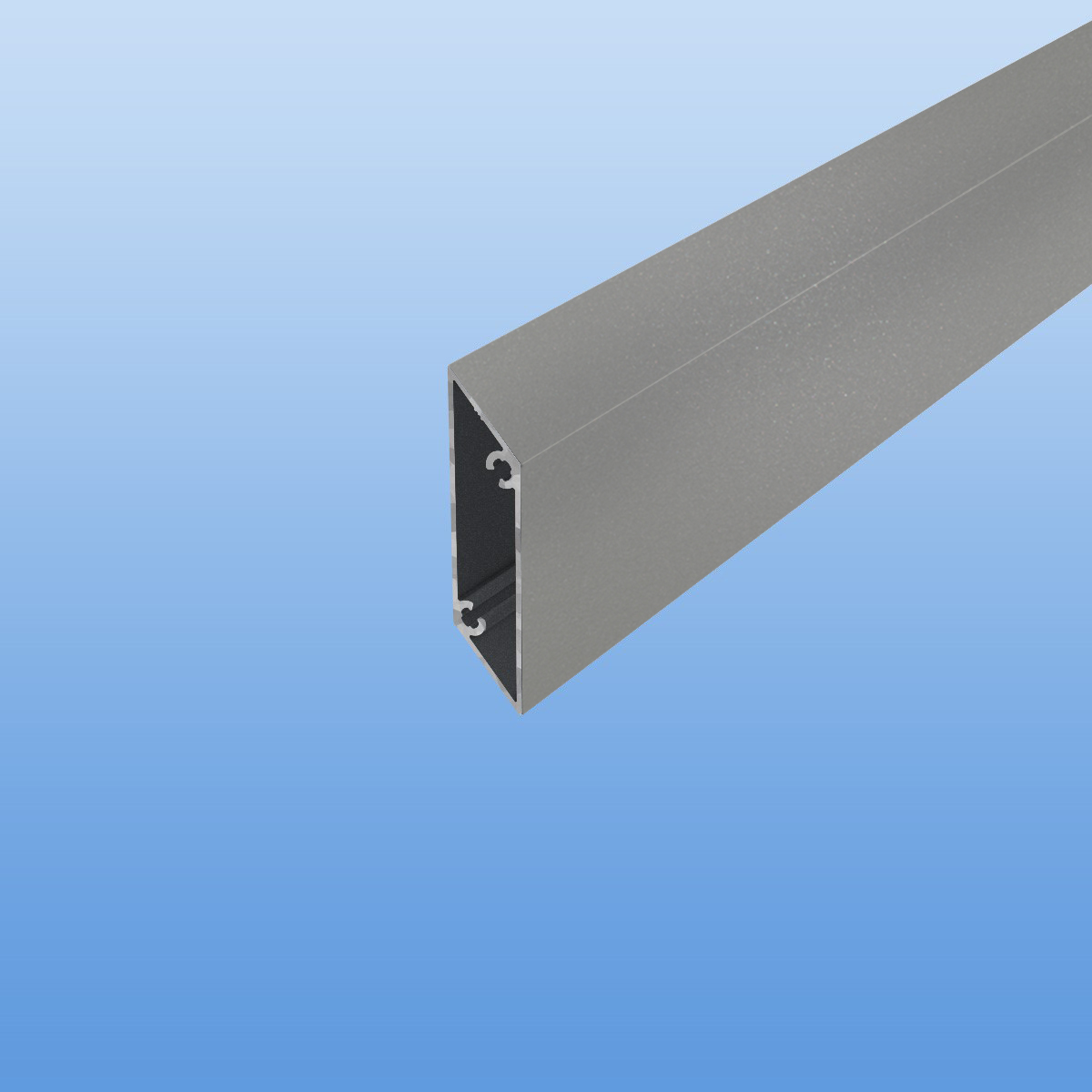 Rhombusprofil aus Aluminium 16mm in Graualuminium (RAL 9007) - Sichtfläche 53mm