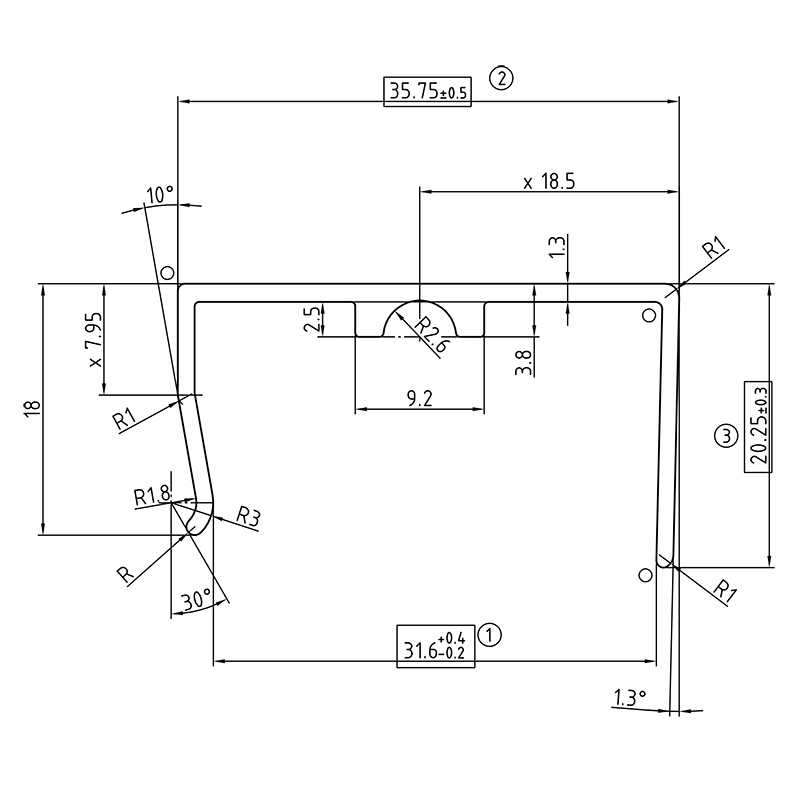 Zeichnung - U - Profil 32 mm