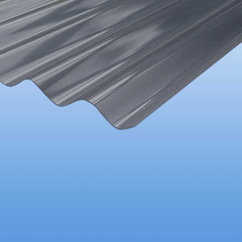 Wellplatten Plexiglas© Resist WP 76/18 grau 7RW01 C- Struktur