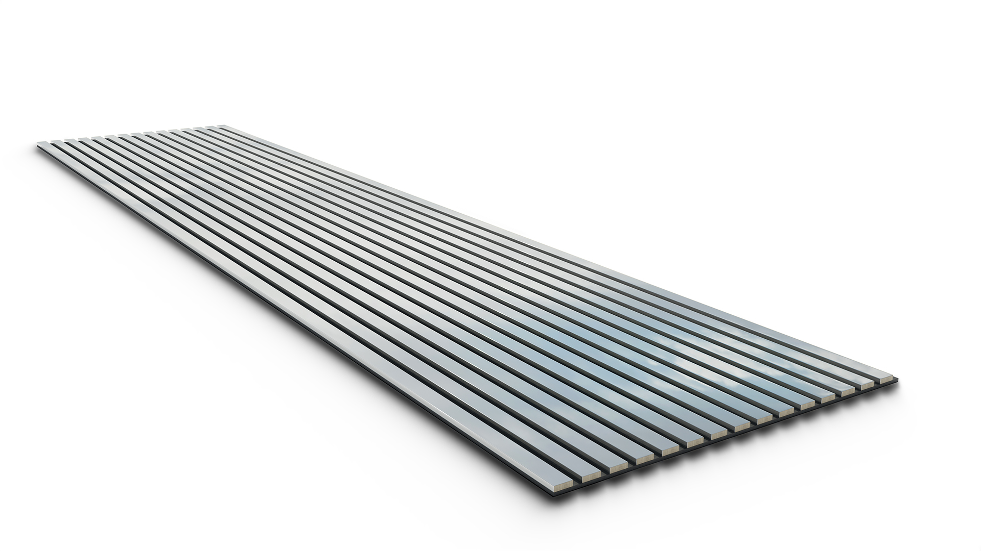 Akustikpaneel - Wandpaneele Full Color | Mirror | Spiegel | schwarzer Filz | 600 x 2600 x 17mm