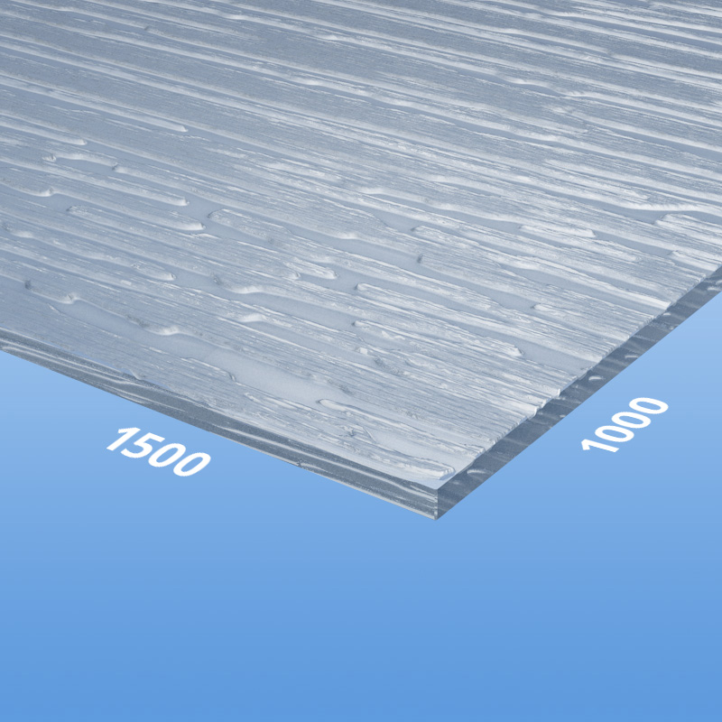 Strukturiertes Acrylglas Baumrinde 6 mm klar ähnlich GC 41