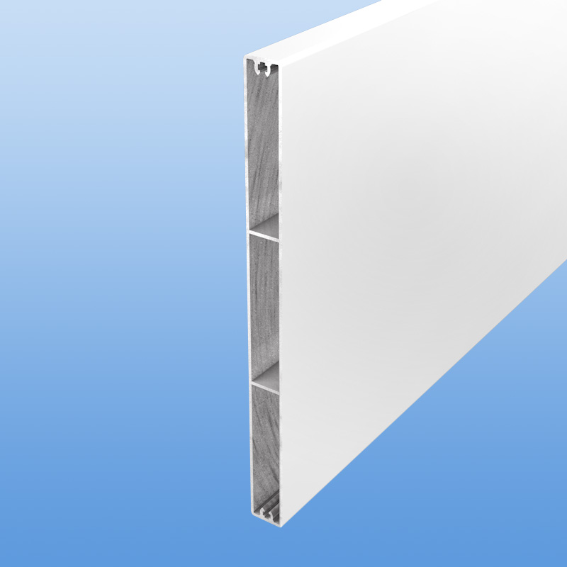 Zaunplanke aus Aluminium 200 mm breit in weiß