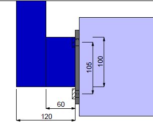 Vorsatz-Konsole für Balkongeländer System in Weiß - eckig