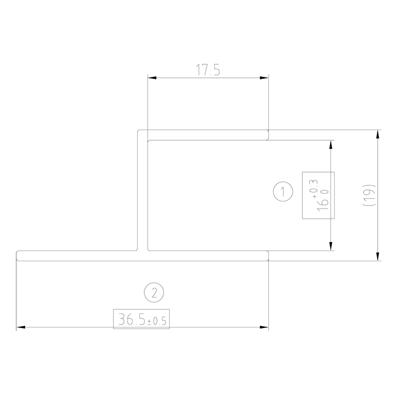 Zeichnung - Stuhlprofil mit 16mm Aufnahme in Weiß