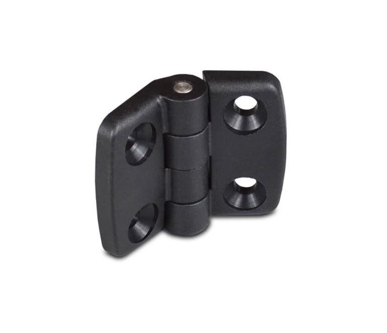 Scharnier für 30 x 30 mm Vierkantrohr | Universal | Schwarz