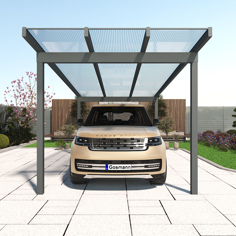 Carport mit Flachdach aus Aluminium 5060mm x 5000mm