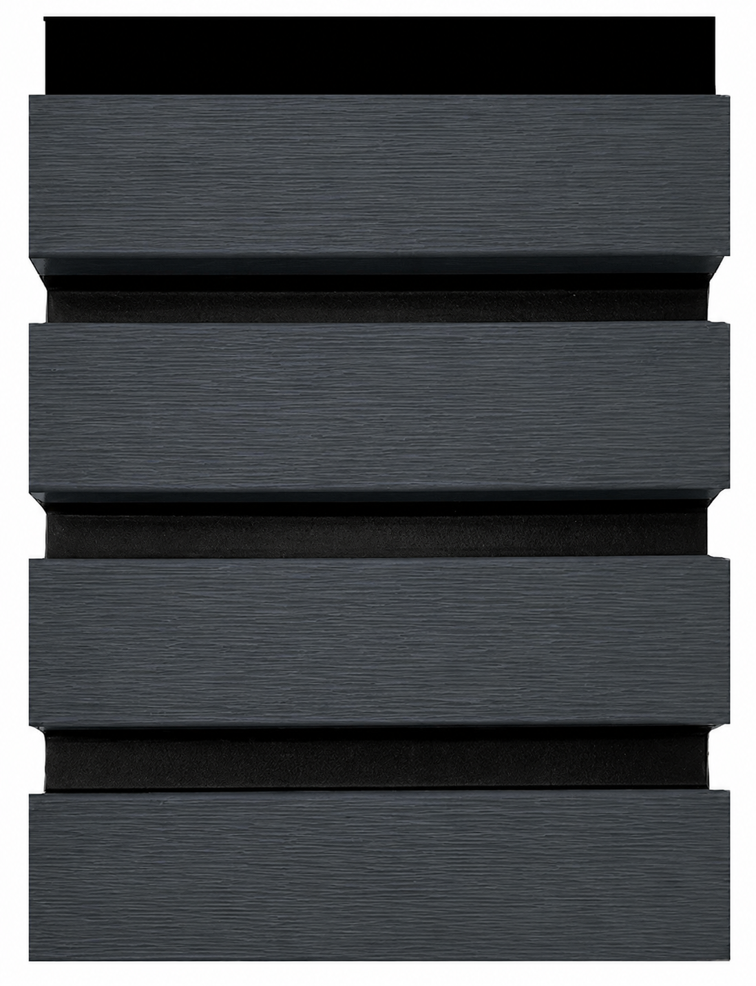 Akustikpaneele Outdoor aus WPC | Holzdekor in Anthrazit | 2350 x 219 x 26 mm