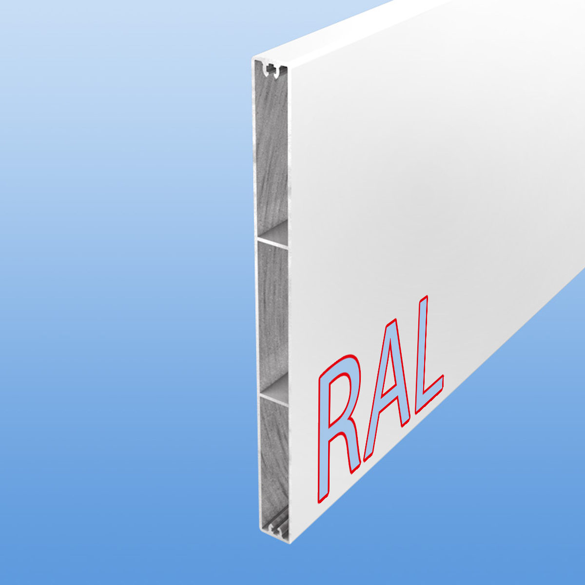 Balkonbretter aus Aluminium 200 mm breit nach RAL - Grautöne