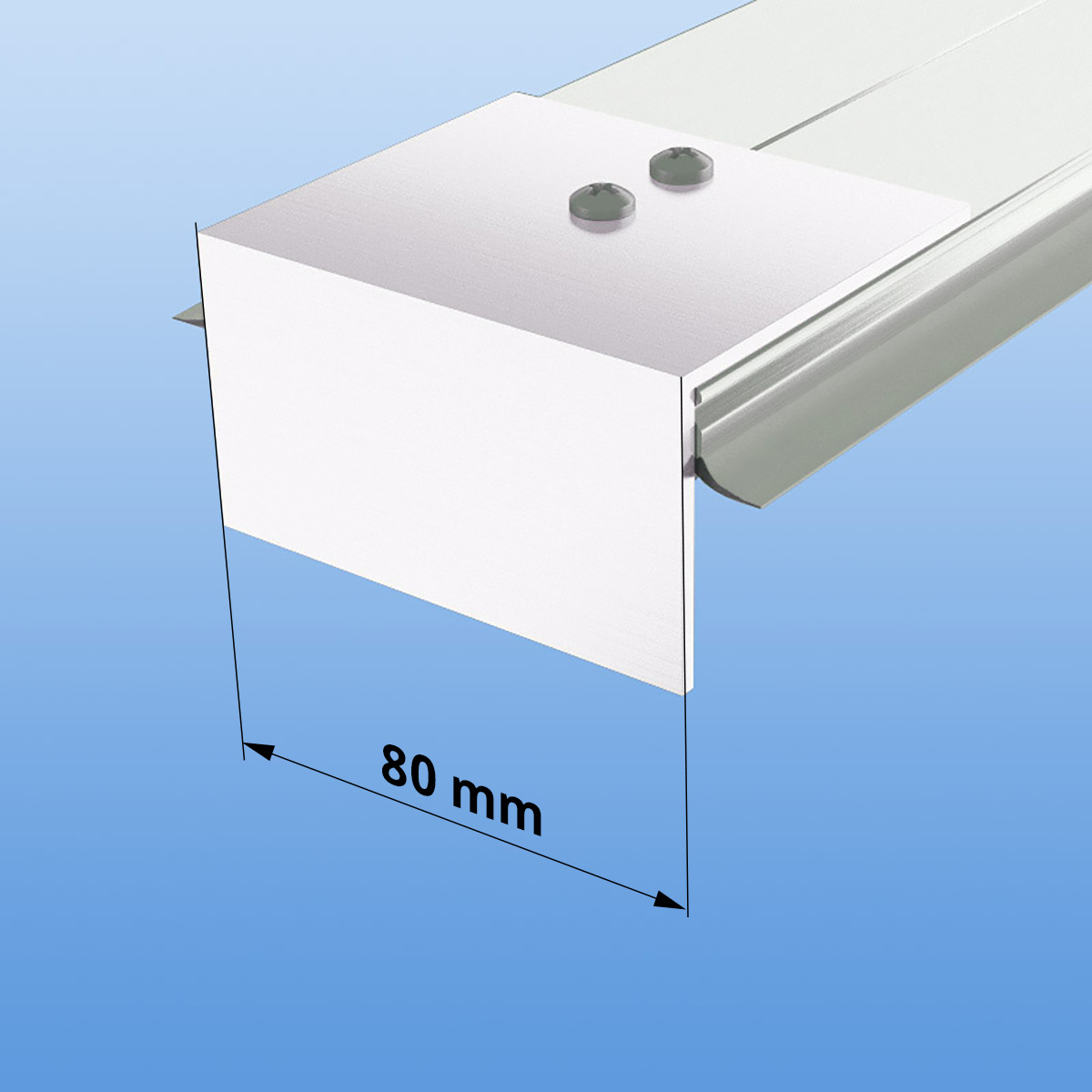 Abrutschwinkel mit Schrauben für 80mm breite Profile