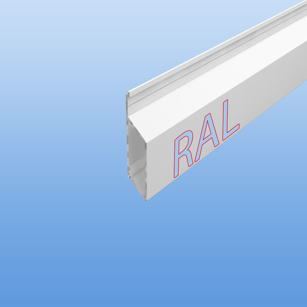 Rhombusprofil aus Aluminium 16mm mit Montagesteg nach RAL - Grautöne - Sichtfläche 45mm