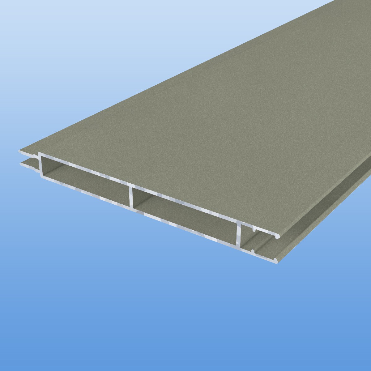 Trennwandprofil aus Aluminium mit Nut und Feder in Grau (RAL 7030)