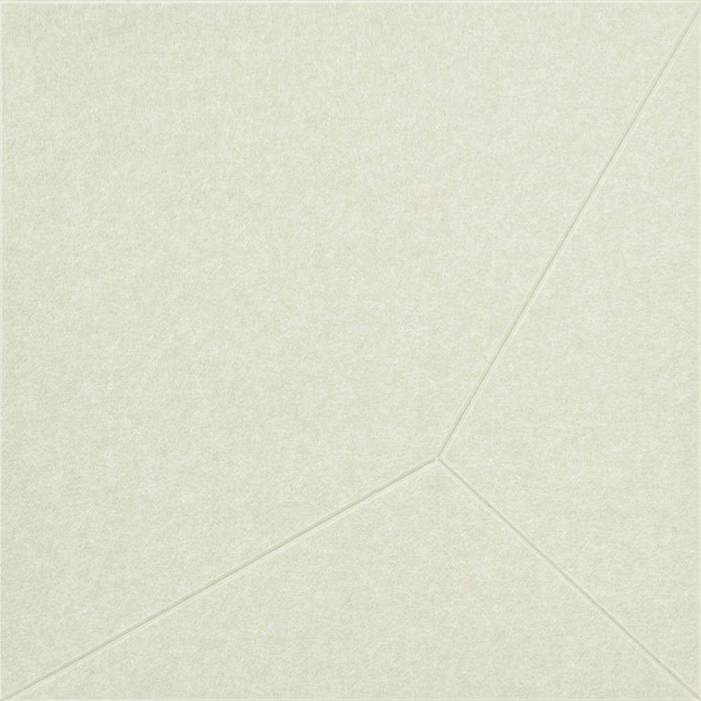 Filz Pad aus recyceltem PET | Modular Wall von Jangal | Geometric cut | Cotton White | Weiß | 520 x 520mm