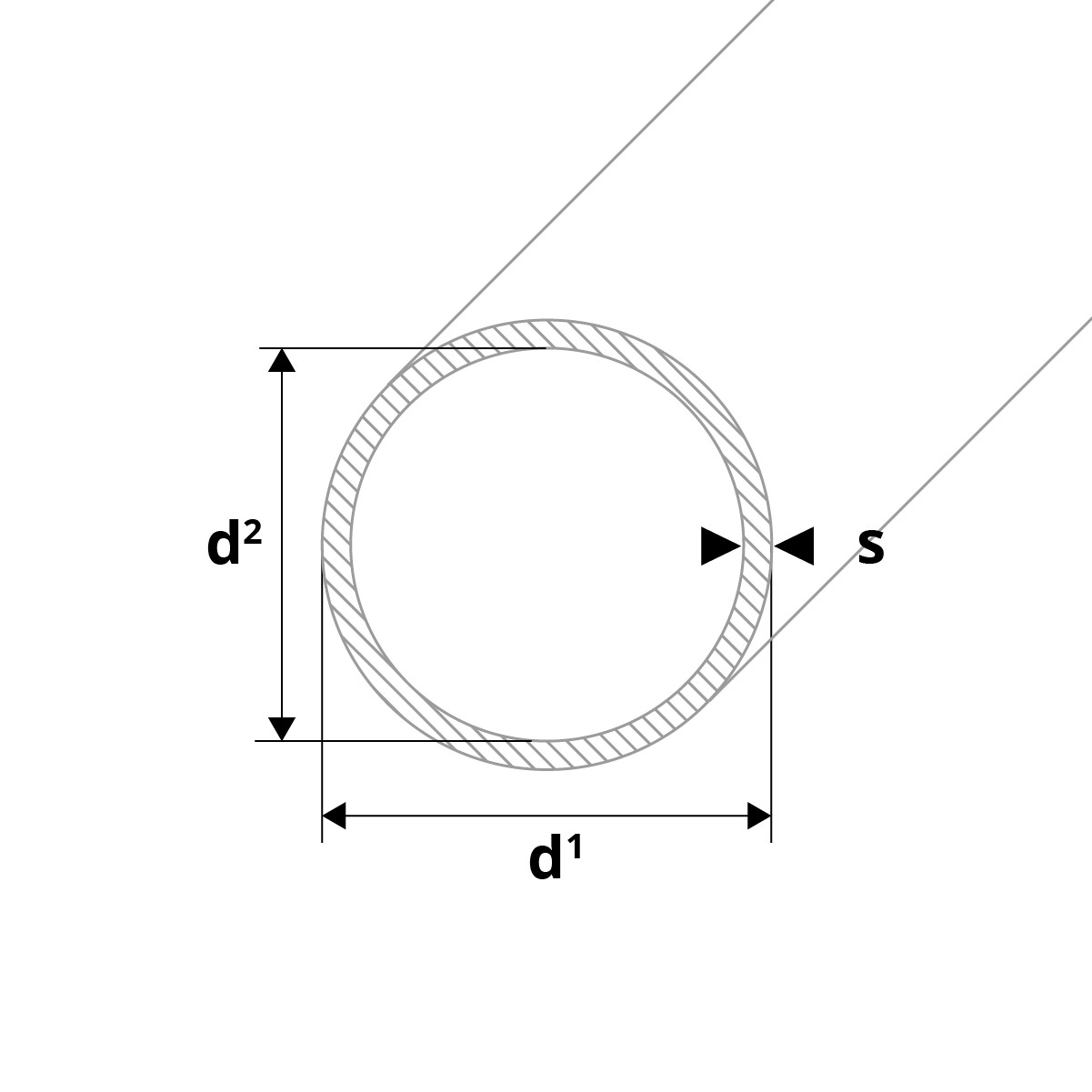 Rundrohr aus Aluminium | pressblank | 20 x 2 mm