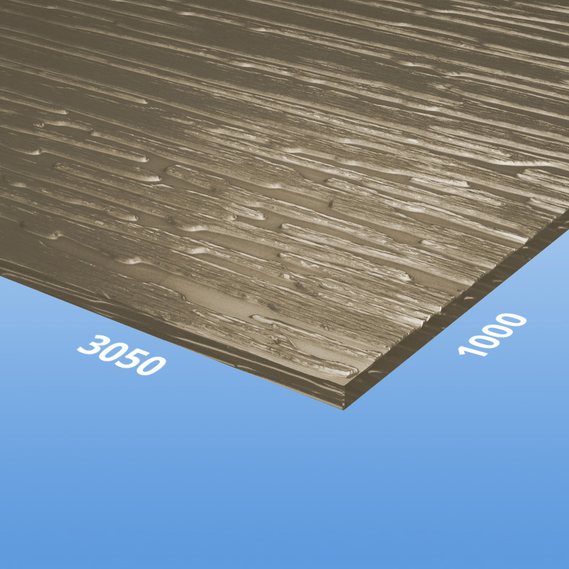 Strukturirtes Acrylglas Baumrinde 6 mm bronce