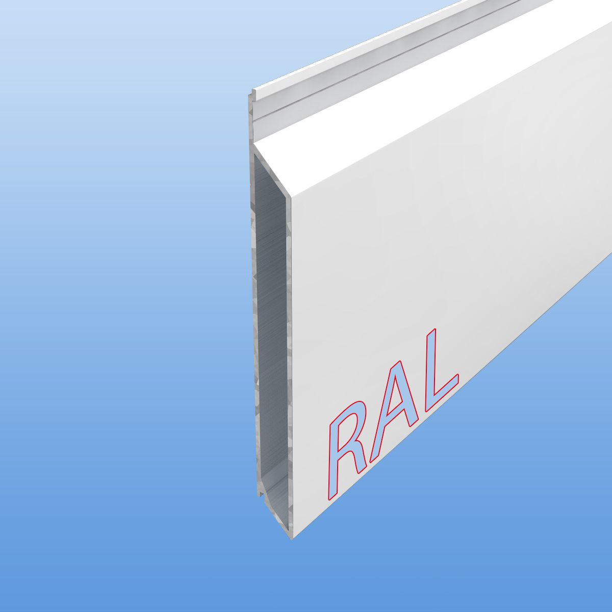 Rhombusprofil aus Aluminium 16mm mit Montagesteg nach RAL - Brauntöne - Sichtfläche 134mm