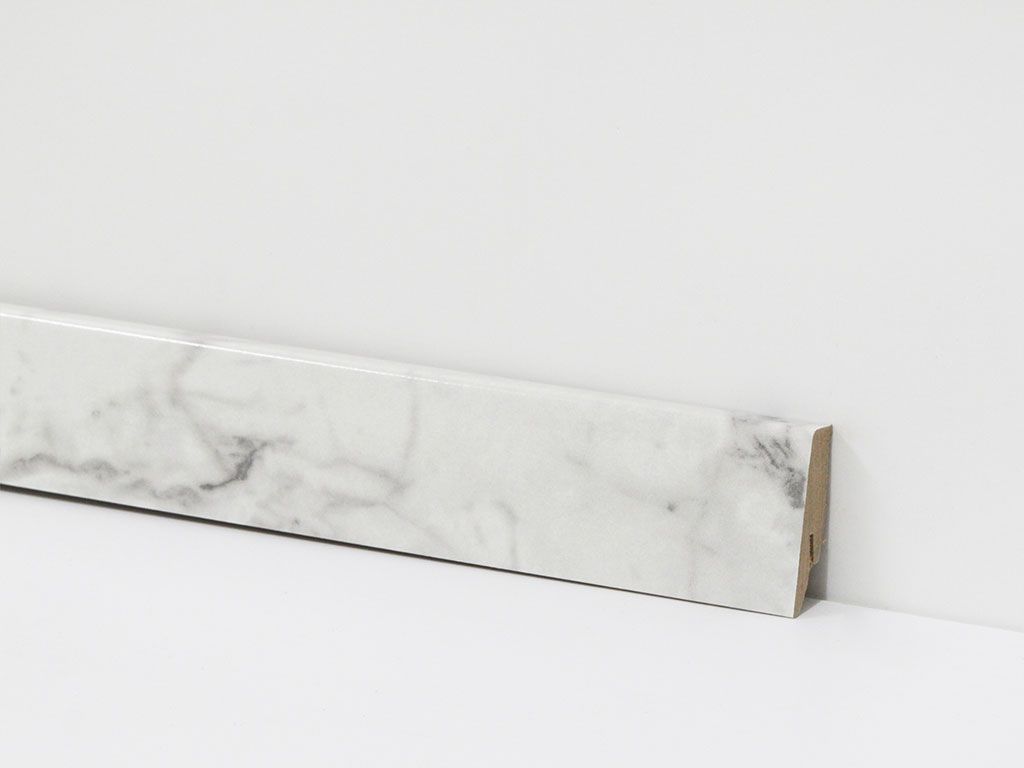 Sockelleiste passen zum Laminat Glanz Carrara Marmor - Länge 2400mm